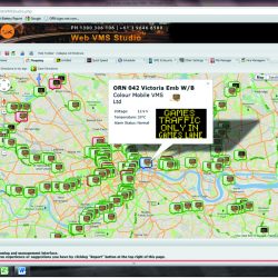 MVIS WebStudio asset location feature, showing a map with the location of our ITS Solutions.