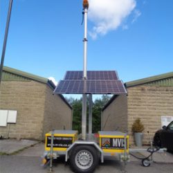 MVIS Solar Intelligent Platform, Portable Solar CCTV, deployed in front of the MVIS Depot