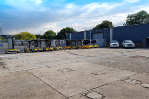 The new yard is vast and can store large numbers of VMS units