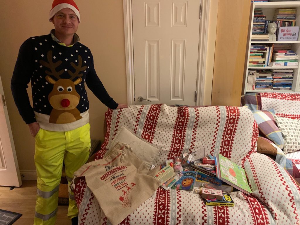 jon delivering presents