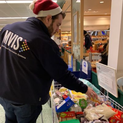 sean brown delivering to food bank