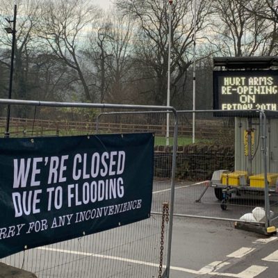 hurt arms electronic reopening sign