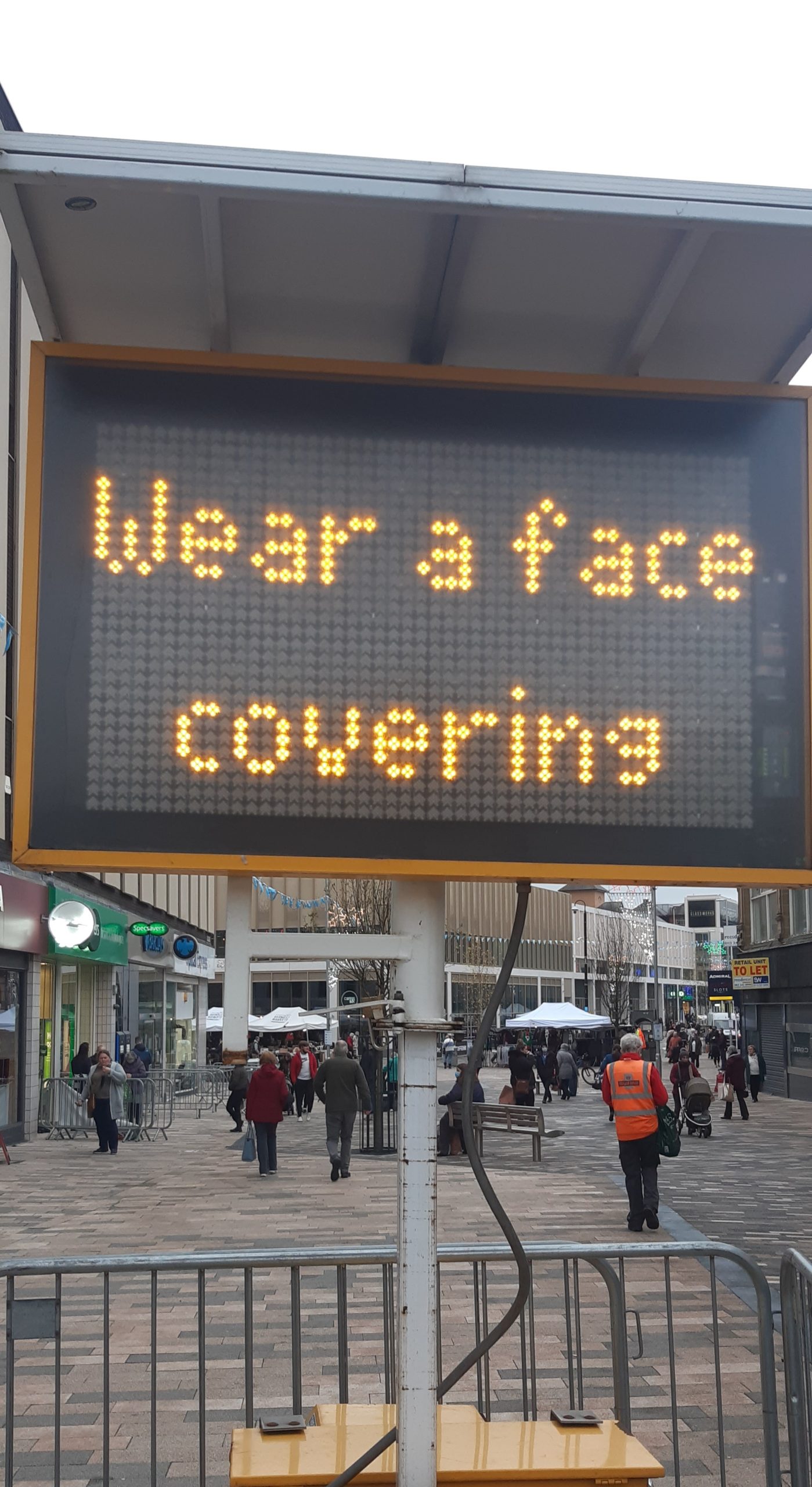 Using portable Variable Message Signs to Help Keep Order as COVID