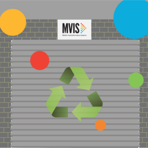 MVIS logo on a environment friendly warehouse