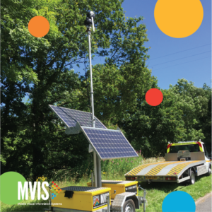 Solar IP with CCTV in front of trees behind a flat bed truck