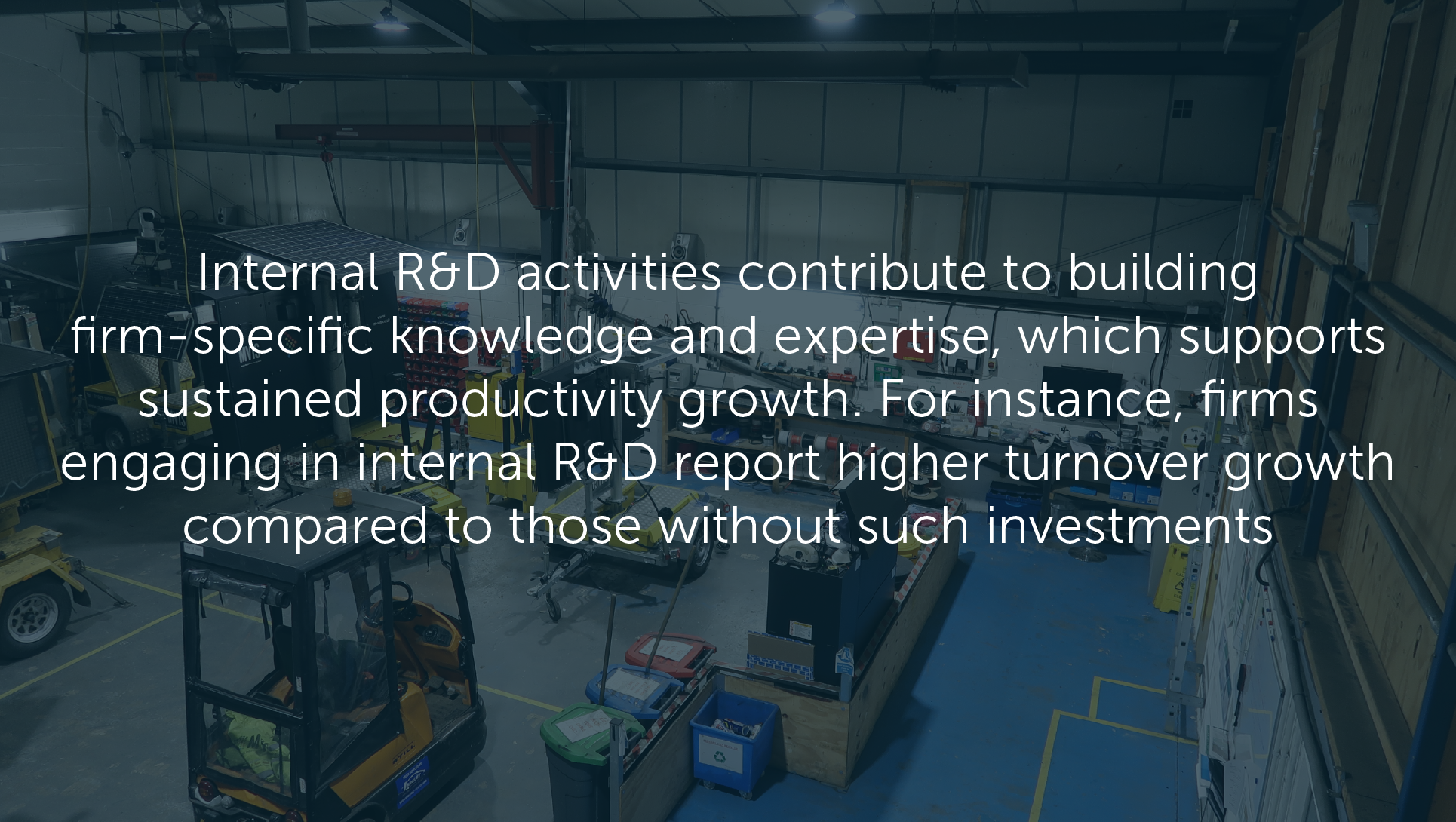 Research and Development Fact on top of a navy blue background