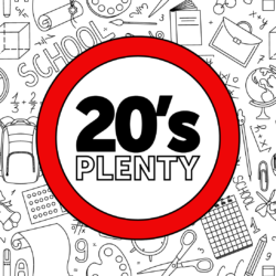 20's Plenty - School Safety Solution logo for roadside safety