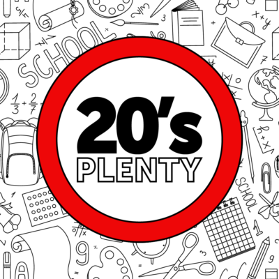20's Plenty - School Safety Solution logo for roadside safety